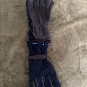 Gray and Navy Winter Gloves